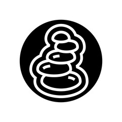 balance scale acupuncture glyph icon vector. balance scale acupuncture sign. isolated symbol illustration