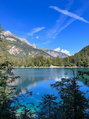 Spectacular views from Lago di Tovel in Italy.