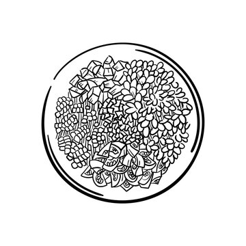 Quinoa Salad Hand-Drawn Food Vector Icon