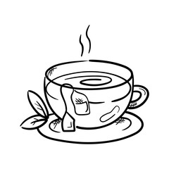 Tea Hand-Drawn Food Vector Icon