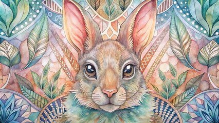Fototapeta premium watercolor, rabbit