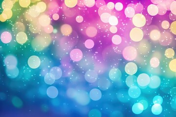 Fototapeta premium Colorful abstract background featuring vibrant bokeh effects in a gradient of hues with sparkling details