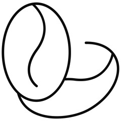 Coffee bean vector flat icon design.