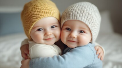 Cute Baby Friends Smiling at the Camera