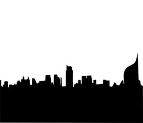 Naklejka premium city skyline silhouette