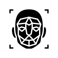 3d facial mapping glyph icon vector. 3d facial mapping sign. isolated symbol illustration