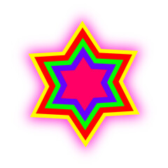 Glowing star, no background