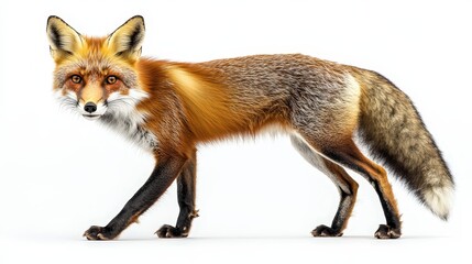 Fototapeta premium Realistic High-Quality Product Photography of Isolated Red Fox in Cinematic Lighting