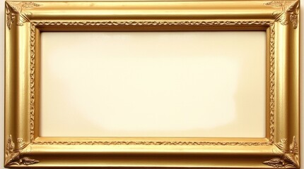 A thin metallic gold frame, delicately textured to catch the light with a soft, refined shimmer. The surface has a subtle brushed texture.