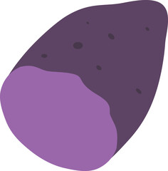 Fresh Purple Sweet potato food icon.