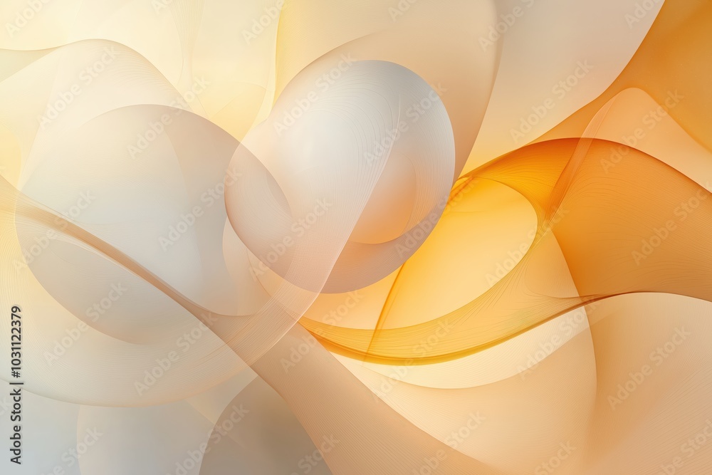 Canvas Prints a abstract painting of a white and yellow ball