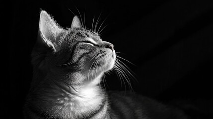 Polydactyl Cat Bathed in Soft Morning Light with a Minimalist Aesthetic