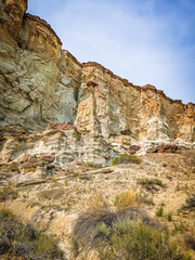 Fototapeta premium View of a rock formation at Wahweap Hoodoos Trailhead, Utah