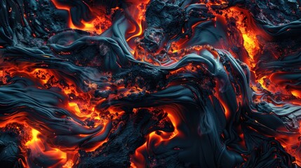 Abstract patterns of flowing lava