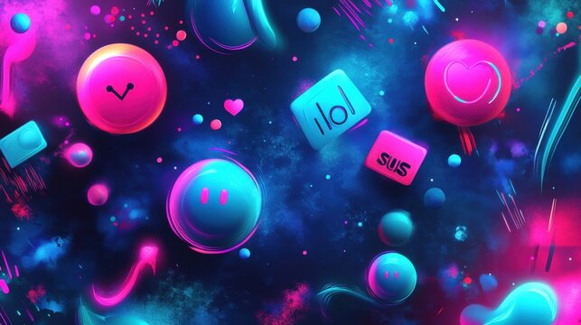 Colorful and Chaotic 2020s Abstract Background