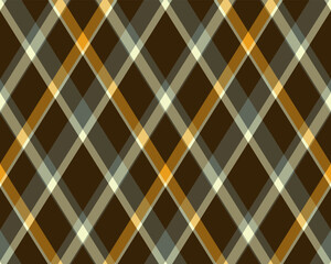 Argyle pattern of geometric rhombus. Harlequin check wallpaper design. Classic diamond shaped textile material for web background, print fabric clothing, sweater, wrapping paper, gift card, invitation