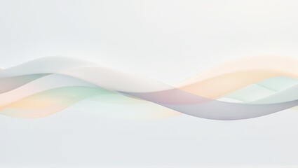 Obraz premium Generative, AI, abstract smooth wave pattern with soft pastel colors on a light background, modern design.