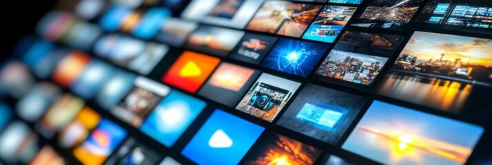 Vast Digital Media Library A Dynamic Grid Display of Images and Videos for Content Consumption