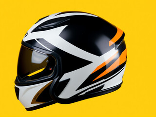 helmet on a yellow background