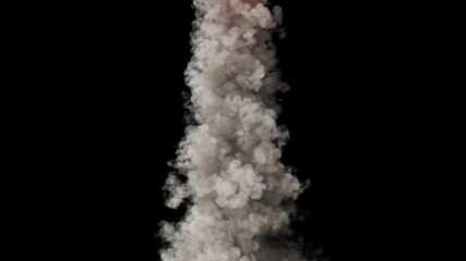 Rocket or missile launch thruster, two speeds, 24p, with alpha channel for transparent background aka no background