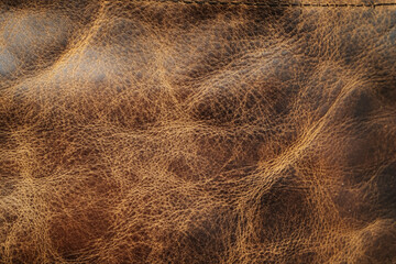 Close up of leather texture, brown 