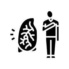 chronic obstructive pulmonary disease glyph icon vector. chronic obstructive pulmonary disease sign. isolated symbol illustration