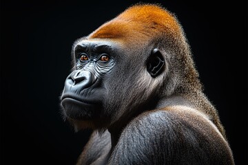 Obraz premium Primal Wisdom: Close-Up of a Majestic Gorilla