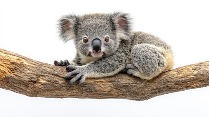 Obraz premium High-Quality Isolated Koala Stock Photo with Cinematic Lighting