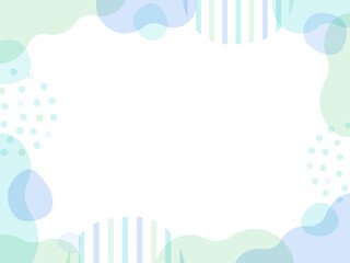 ポップな背景素材（フレーム　メンフィス　バナー　タイトル　見出し）