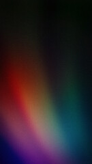 A dark abstract gradient featuring smooth transitions of red, orange, green, and blue, with a grainy texture. Ideal for vertical 4K wallpapers, banners, and backdrops