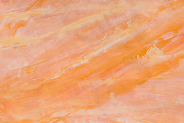 orange painted background on paper texture