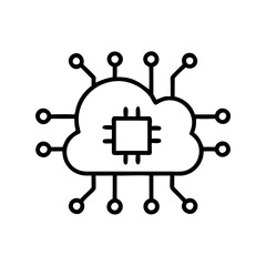 Naklejka premium AI Chip Icon 