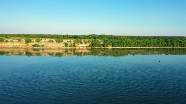 Aerial 4K video from drone to Pakri Cliff in Paldiski. Estonia, Paldiski