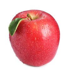 One fresh red apple isolated on white