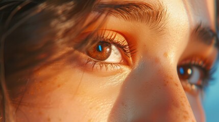 Woman creating beauty content at home for social media, showcasing makeup and product reviews, including cosmetics and tips for a younger audience