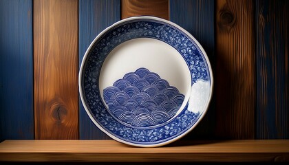 blue texture plate
