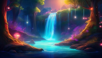 landscape with stars