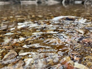Water over the rocks