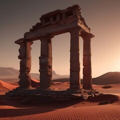 Fototapeta premium Monument on Mars,temple