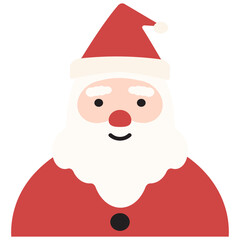 Smiling Santa Claus Cartoon Character with Facial Expressions