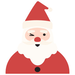 Santa Claus Cartoon Character with Facial Expressions