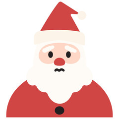 Santa Claus Cartoon Character with Facial Expressions