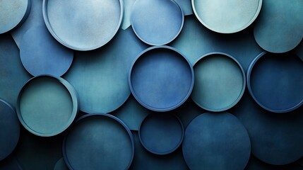 Abstract background with overlapping blue circles.