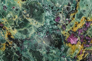 Fototapeta premium Photo of Zoisite green dark marble pattern with golden veins. Background texture for backdrops or mapping