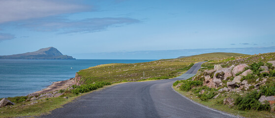 Corraun, Ireland - June 29 2024 "Wild Atlantic Way road in west Ireland"