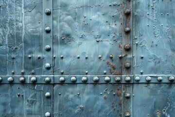 Photo of Oxidized aluminum metal wall. Background texture for backdrops or mapping