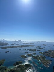 view of the sea and mountains