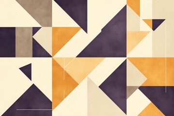 A colorful abstract design with triangles and squares. Risograph effect, trendy riso style bottom layer