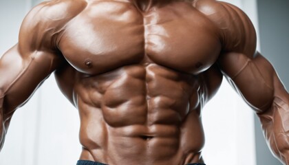 Fototapeta premium muscular male torso isolated