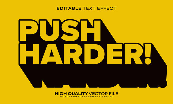 Gym text effect, editable text effect and fitness 3d font style bold shadow workout poster design